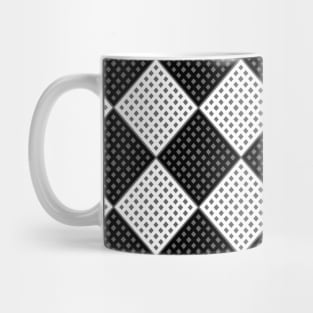 Angled Checkerboard Quilt Pattern no. 1 Mug